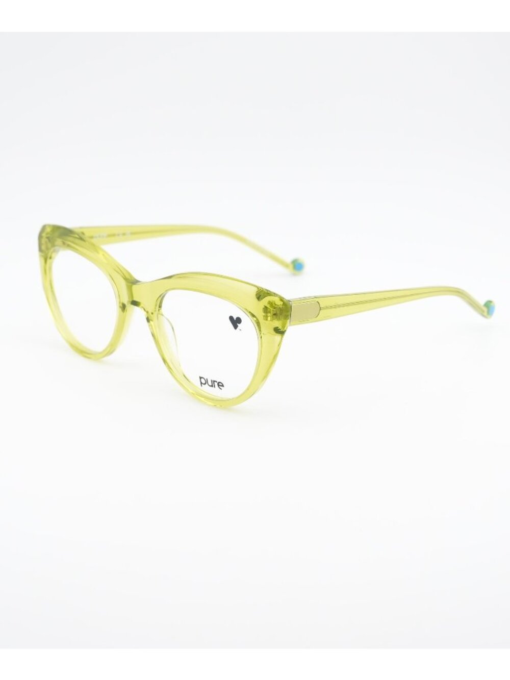 Pure P-7009 N 324 Eyeglasses Lime 52mm Cat Eye Frame